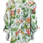 Chicos White Tropical Button Down Size XL