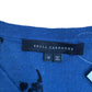 SKULL CASHMERE Blue Linen Skull Sweater Size M