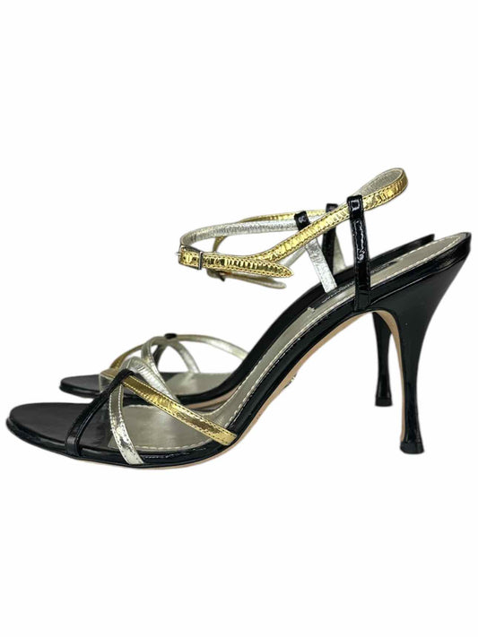 DOLCE & GABBANA Leather Sandal Pumps Size 38