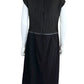 ESCADA Black Virgin Wool Leather Dress Size 42