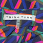 TRINA TURK Navy 100% Silk Print Shell Size XS