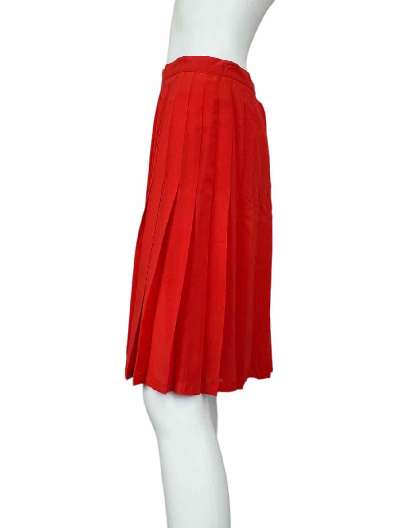 ESCADA Red Pleated Skirt Size 38