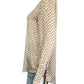 catherine gee Cream Patterned Button Down 100% Silk Size S