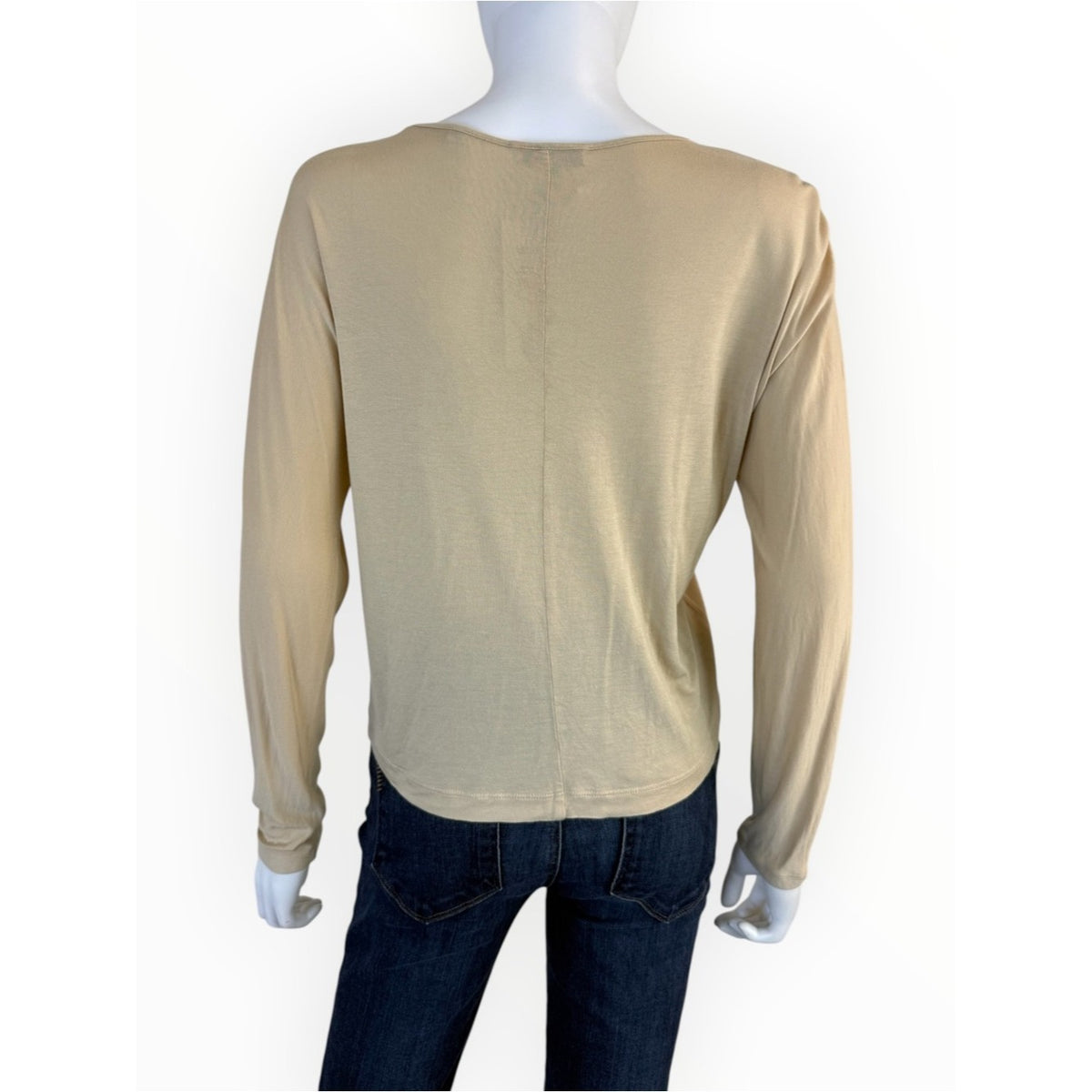 Vince Beige V-neck Knit Top Size S