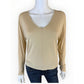 Vince Beige V-neck Knit Top Size S