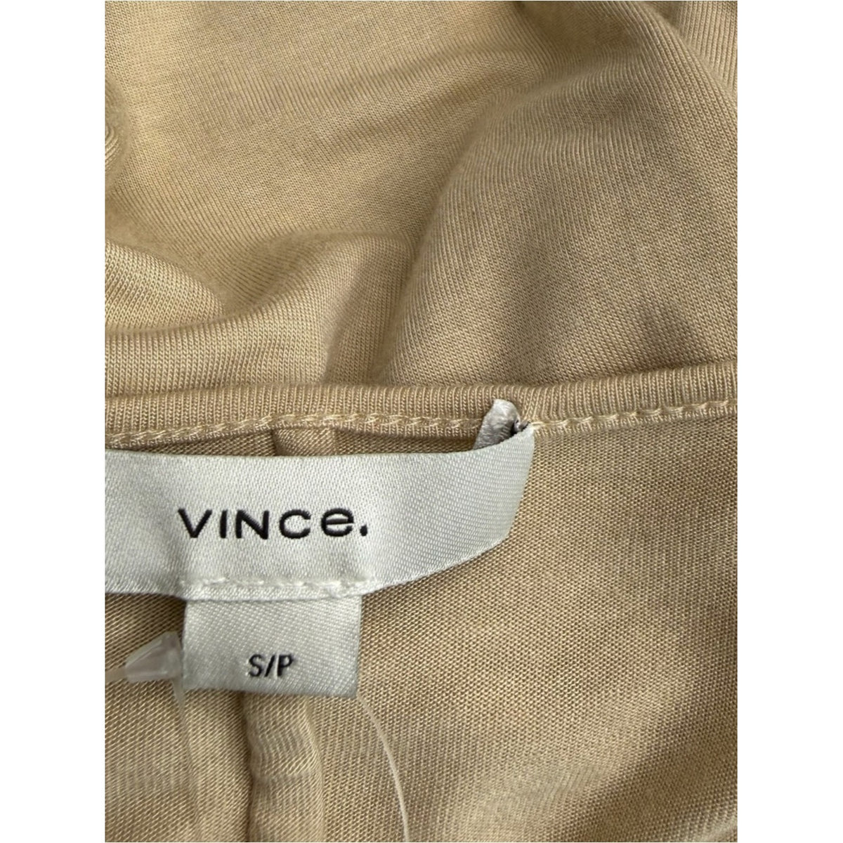 Vince Beige V-neck Knit Top Size S