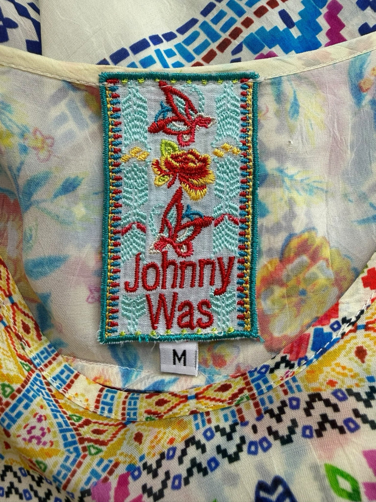 Johnny Was Floral Tunic Top Size M