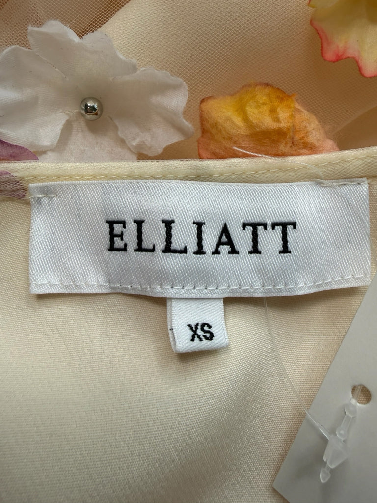 ELLIATT Peach Livia Trapeze Floral Mini Dress Size XS