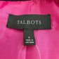 Talbots Fuchsia Linen Blend Double Breasted Blazer Size 6