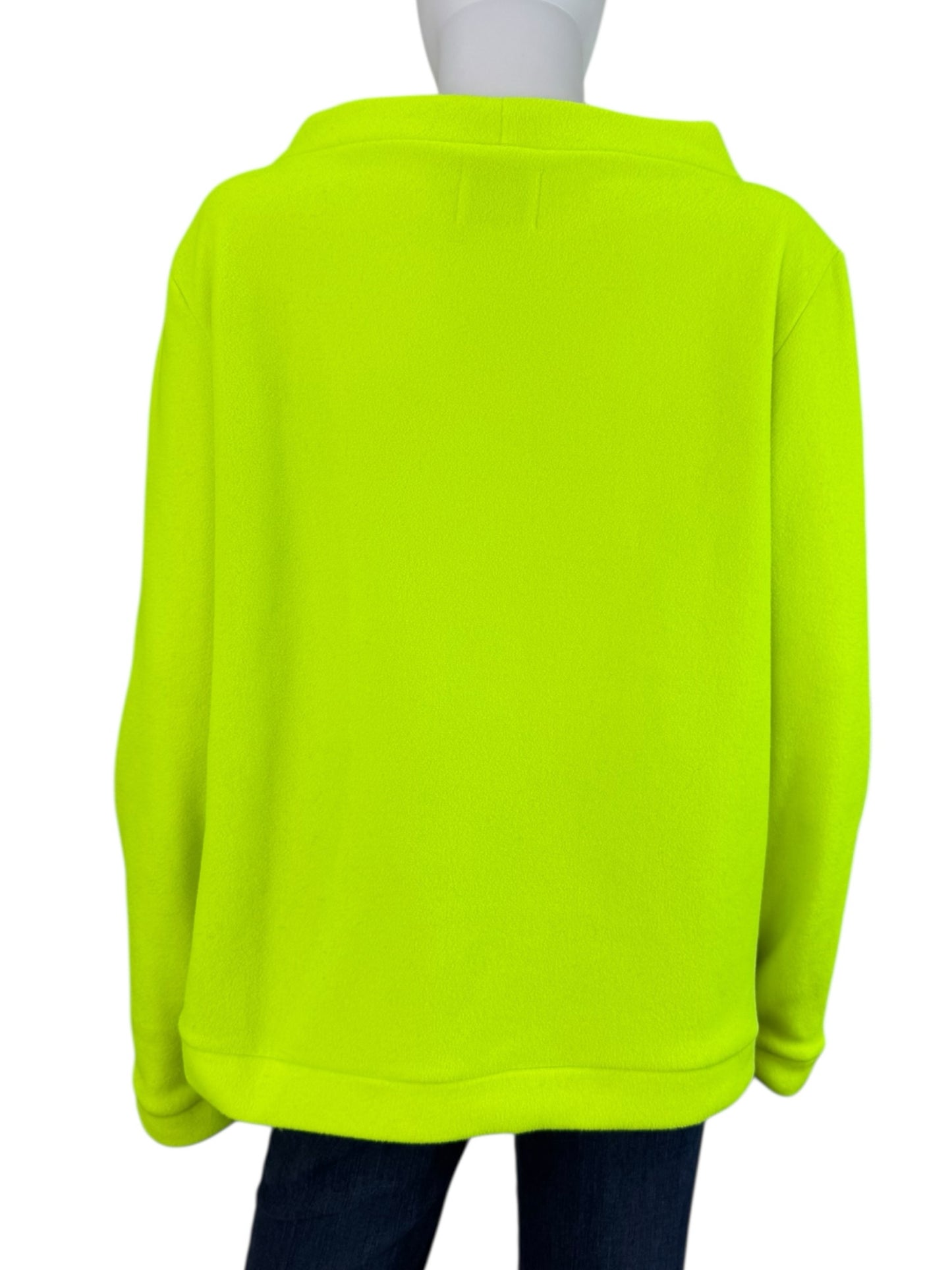 Dudley Stephens Neon Yellow Highland High Low Fleece Top Size XL