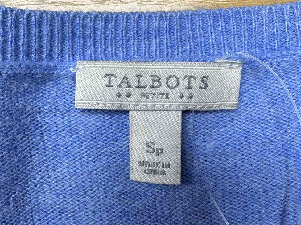 Talbots Blue Beaded Starfish Sweater Size SP