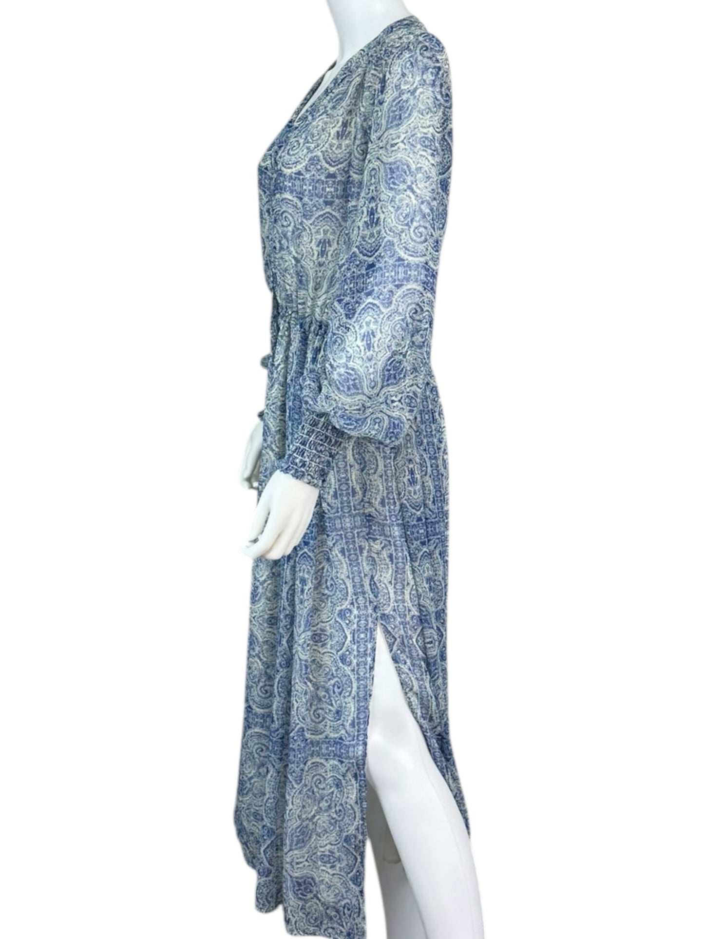 Iris Setlakwe Blue Paisley Maxi Dress Size 6