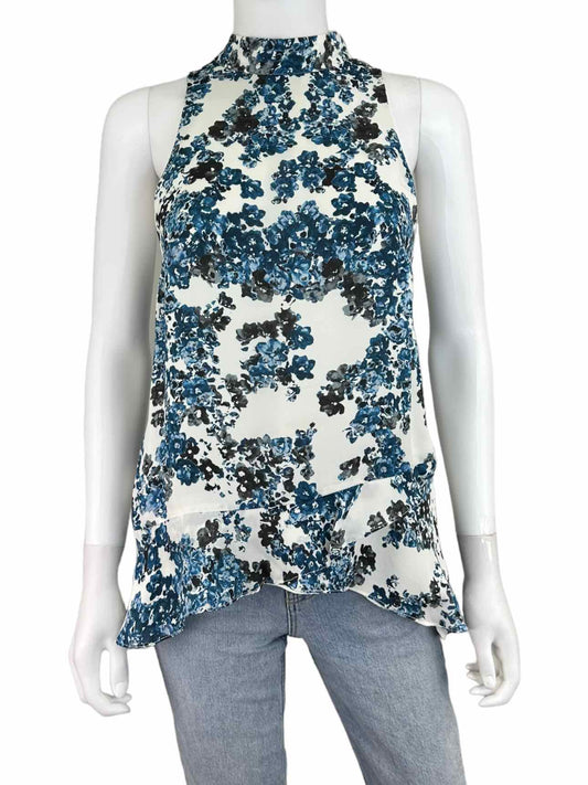 Parker 100% SILK Floral Halter Top Size XS