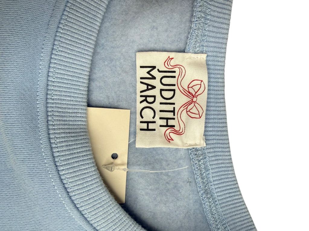JUDITH MARCH Blue Thankful Sweat Shirt Size S