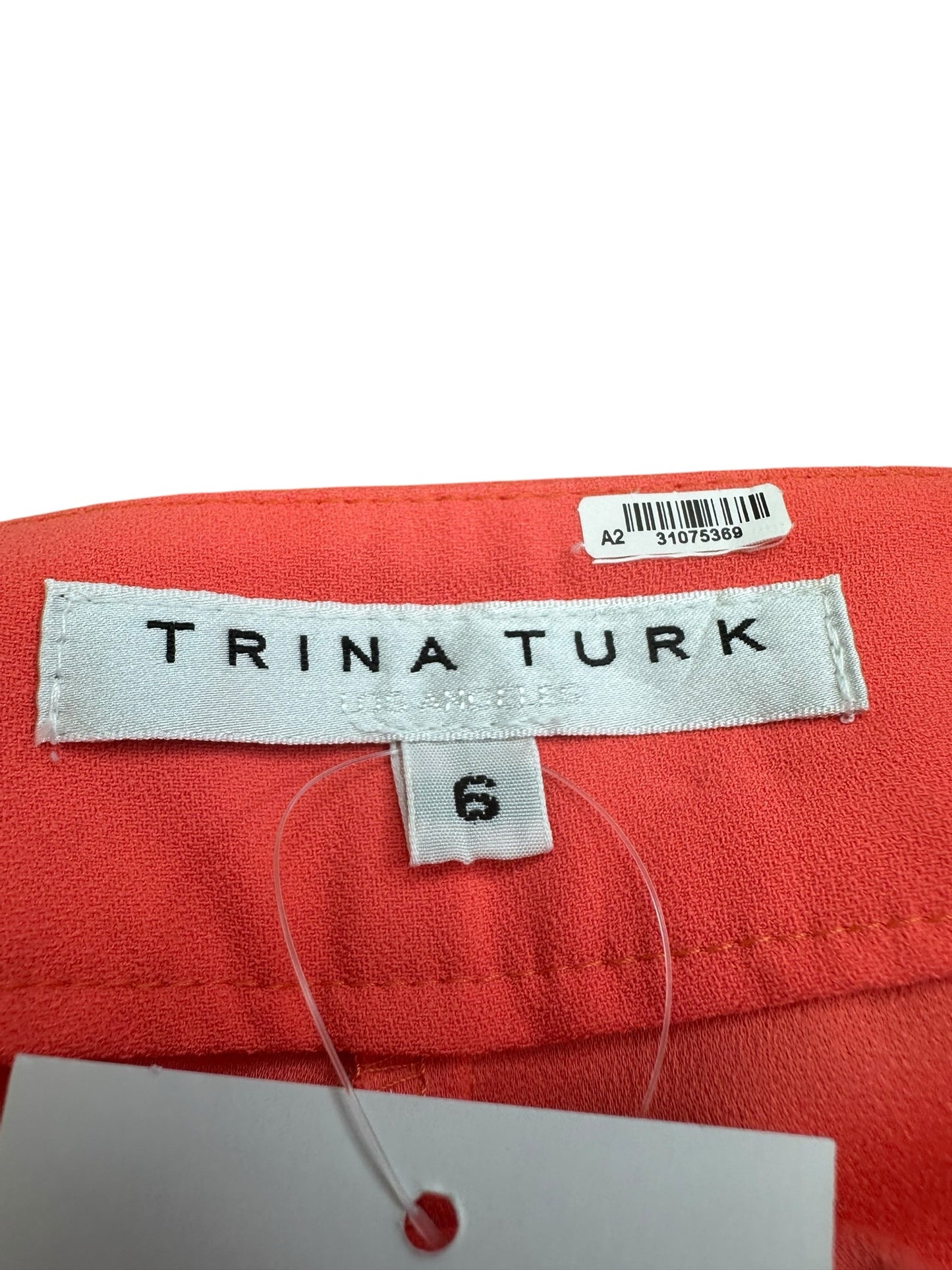 TRINA TURK Neon Coral Cropped Pants Size 6