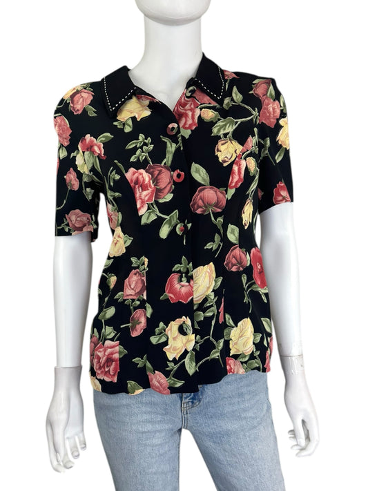 NWT Carole little Floral Button Down Size S