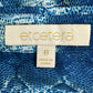 ETCETERA Blue Snake Print Top Size 8