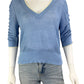 VERONICA BEARD Blue Sheer Top Size M