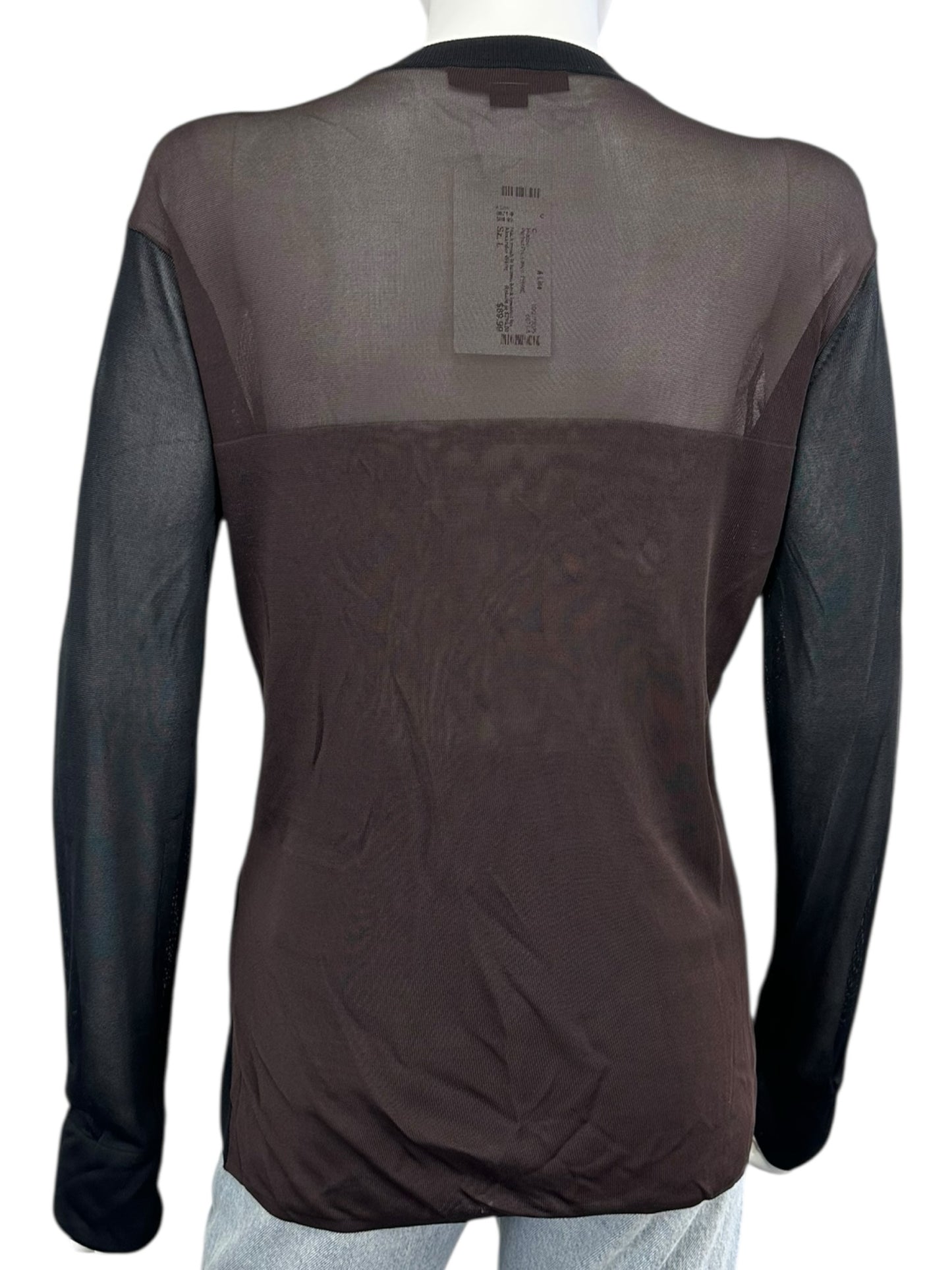 Alexander Wang Black Mesh Blouse Size L Blouse