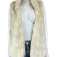 GIBSON LATIMER White Faux Fur Vest Size S