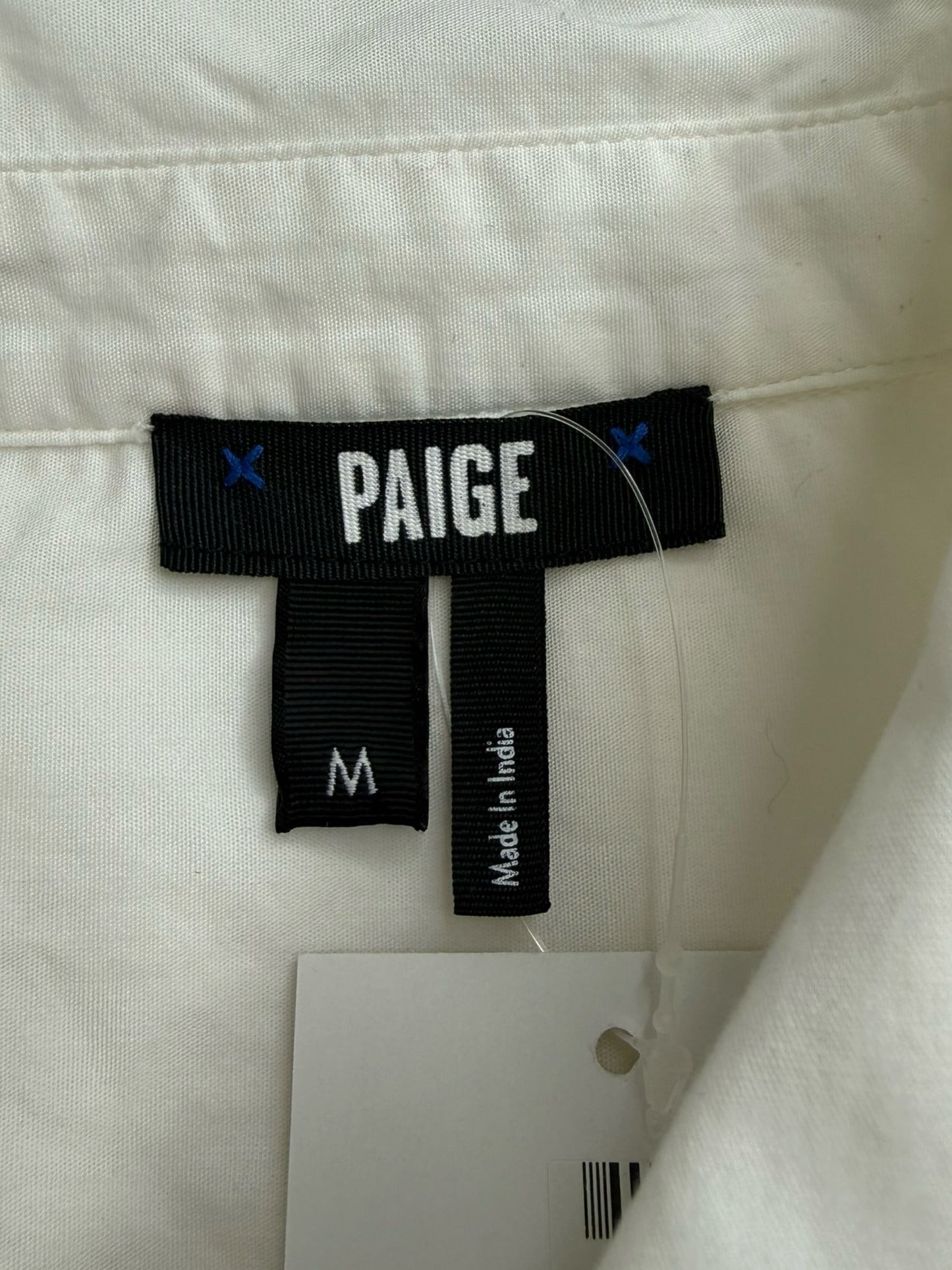PAIGE White Button-Down Shirt Size M