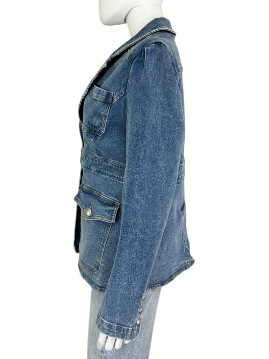 ELIE TAHARI Size 10 BASE Jacket - Denim