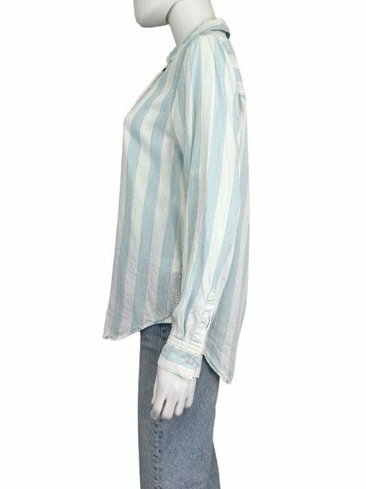 Rails Blue Striped Chambray Top Size S