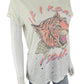 Lauren Moshi Distressed Bess If I Roar Graphic Tee Size XS
