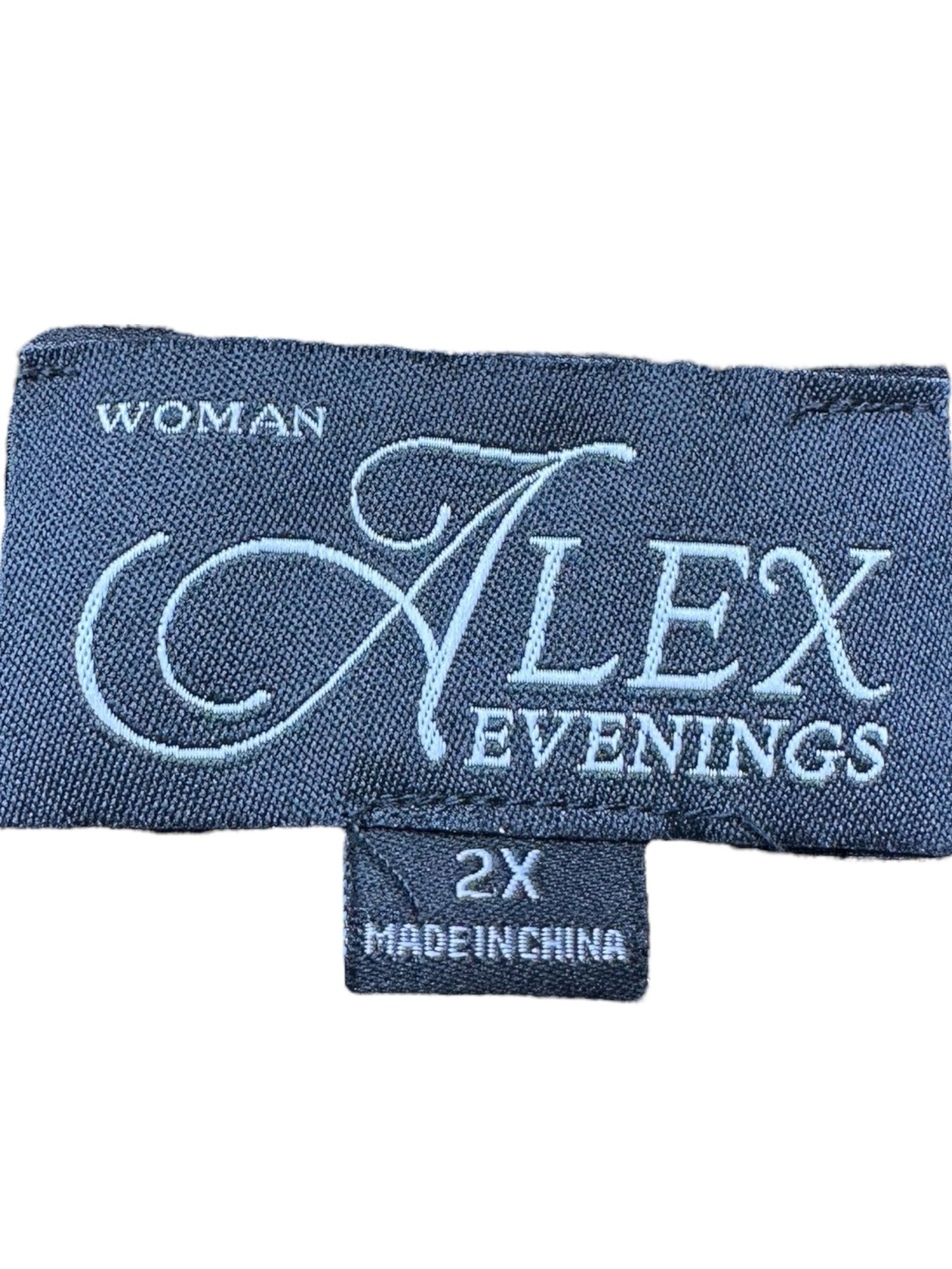 ALEX EVENINGS NWT Black Velvet Sequined Blouse Size 2X