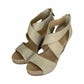 CORDANI Tan Suede & Shimmer RAVI Platform Wedges Size 38