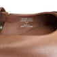 Quince Brown Cognac Italian Leather Bold Buckle Slingback Flats Size 8