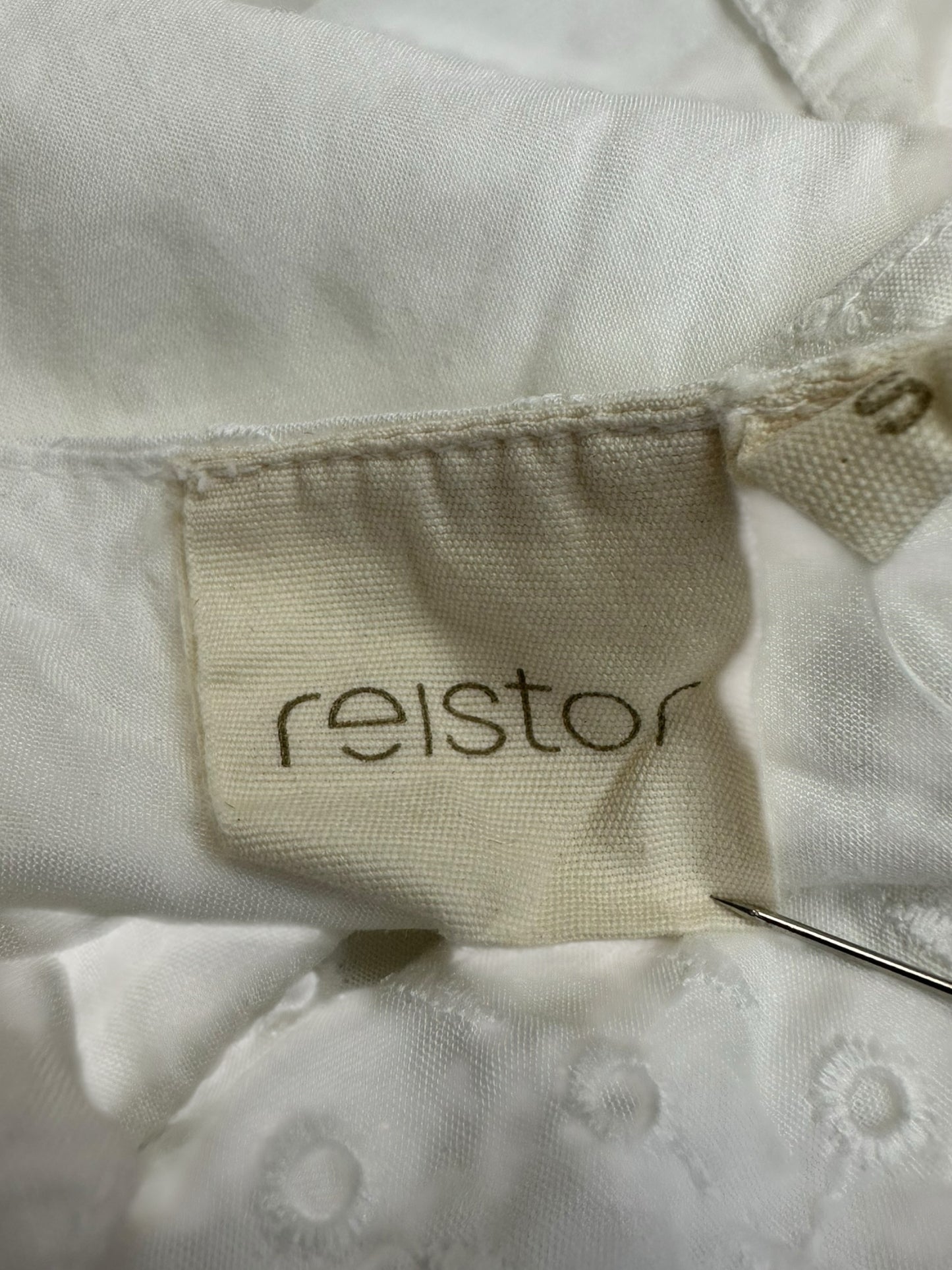 Reistor White Casual Dress Size S
