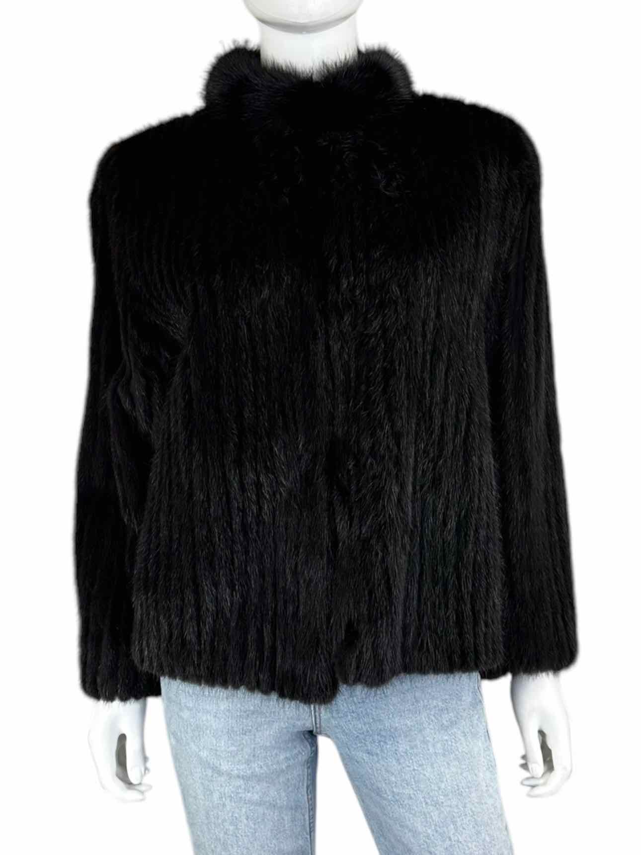 Black Mink Fur Jacket Size M