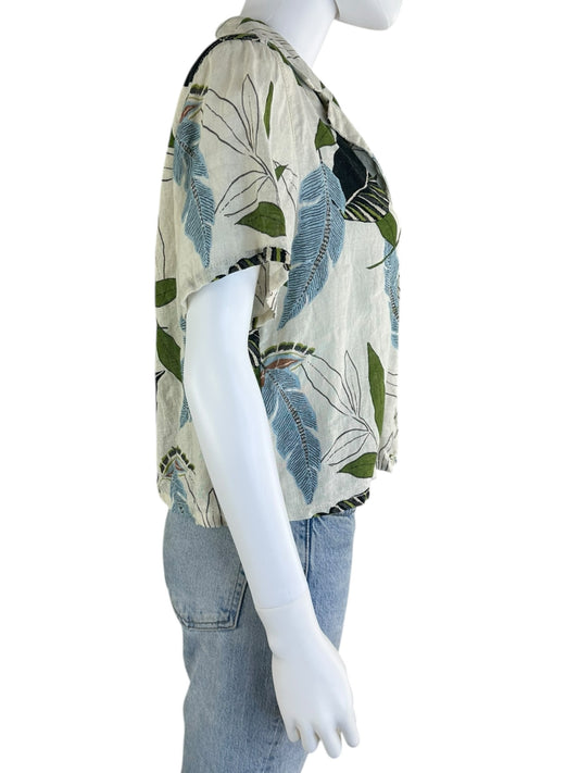 TAHARI Ivory Button Down Size M