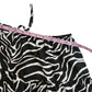 Rails Black Zebra Evy One Shoulder Cropped Top & Skirt Size XS