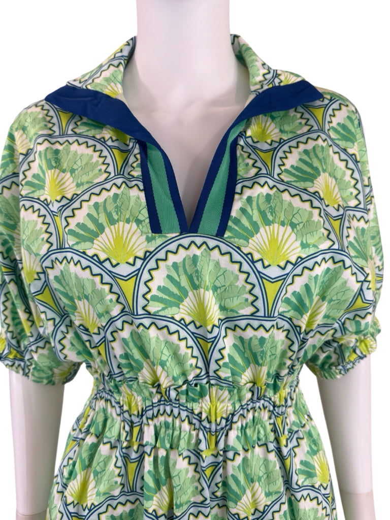 Emily McCarthy NWT Green Deco Palm Palmer Dress Size XS