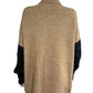 JOHN + JENN NWT Brown Colorblock Turtleneck Sweater Size M