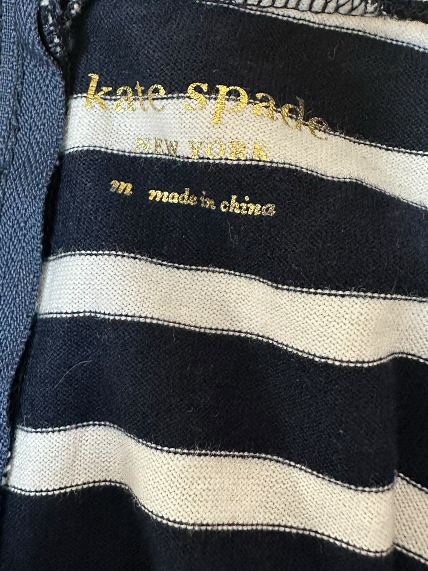 Kate Spade Navy Striped Casual Dress Size M
