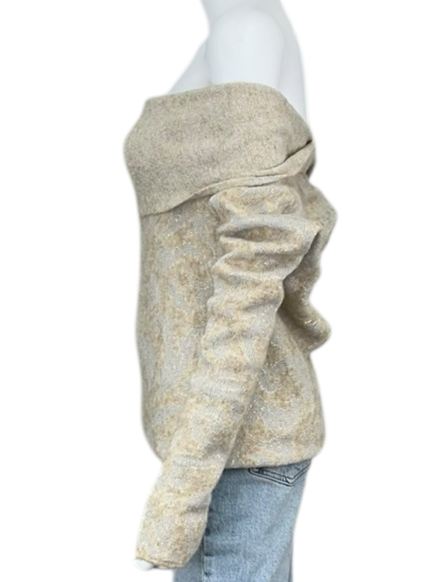 BELVEDERE Cream Wool Mohair Blend Sweater Size M