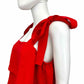 AMANDA UPRICHARD Red Ruffle Tie Closure Tank Size S