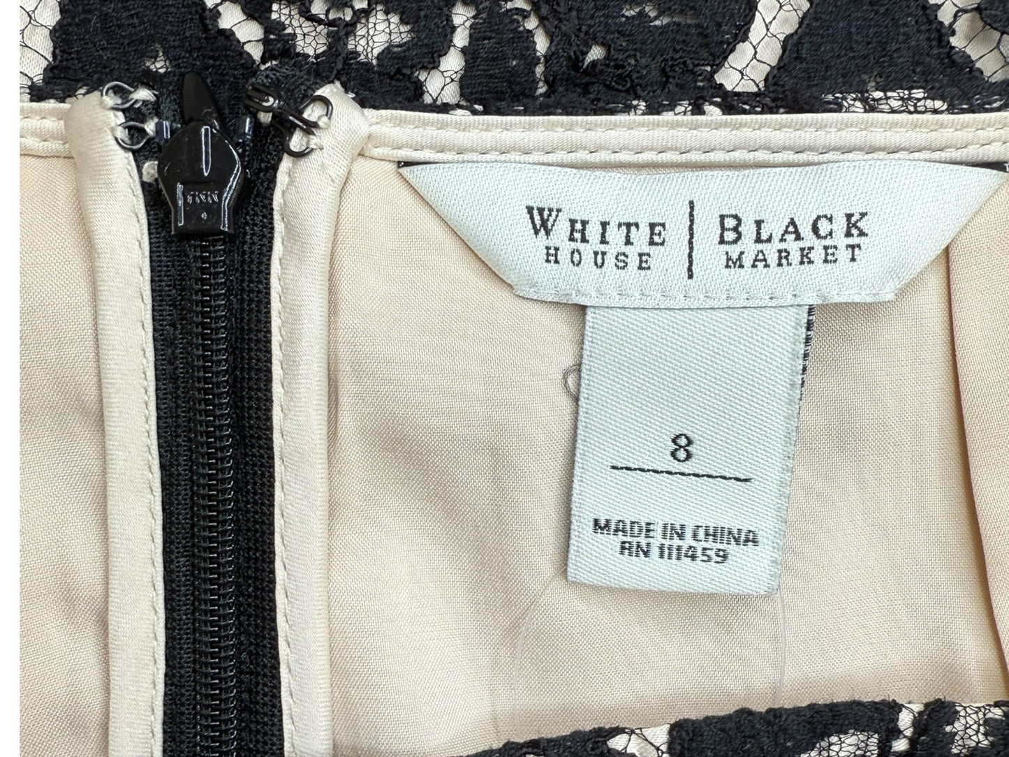 White House Black Market Black Lace Skirt Size 8