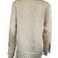 catherine gee Cream Patterned Button Down 100% Silk Size S