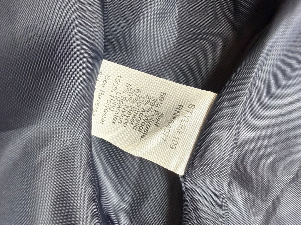 Cabi Navy Paisley Jacquard Blazer Size 6