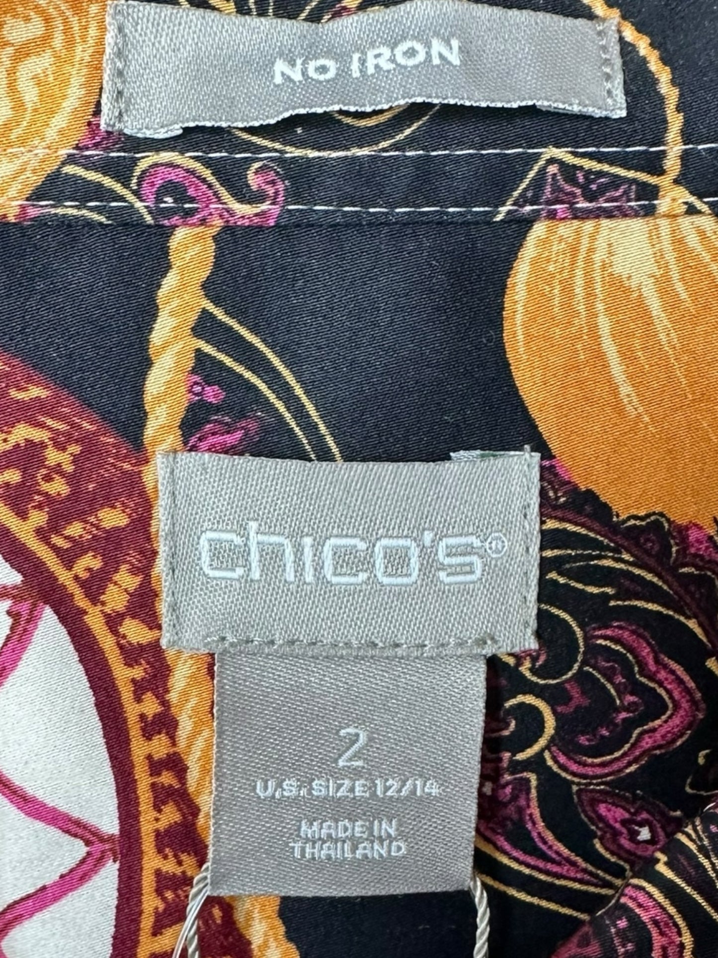 Chico's NWT Chic Status No Iron Button-down Shirt Size L