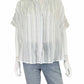 vince. White Striped Button-Down Blouse Size S