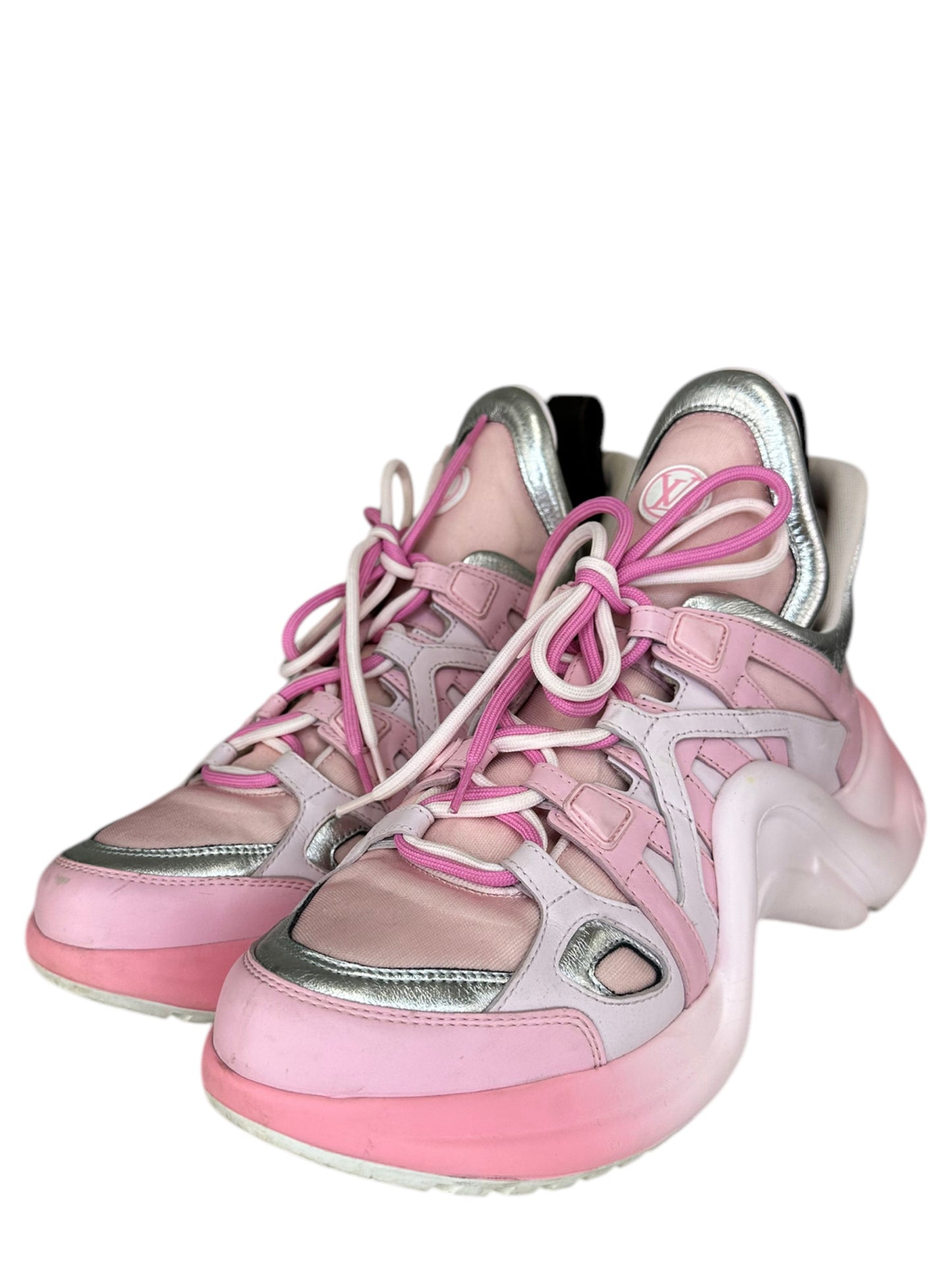 LOUIS VUITTON Pink Ombre ARCHLIGHT Sneaker Size 41