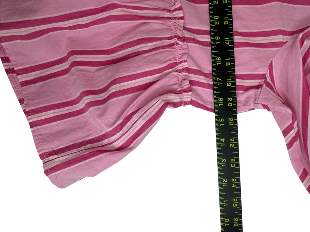 Free People NWT Pink Striped Brunch Babe Top Size S