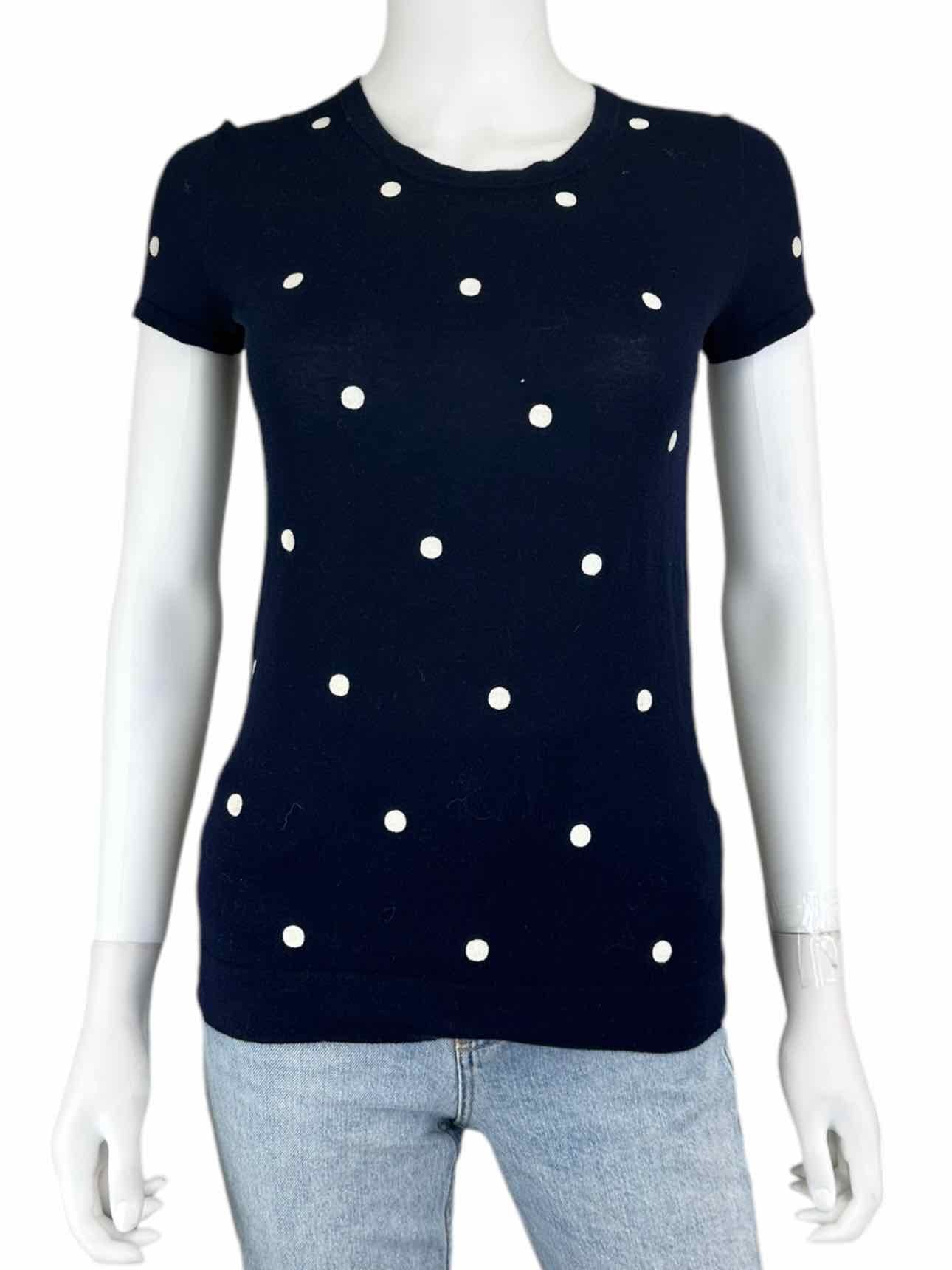 J. Crew Navy Polka Dot Sweater Size XXS