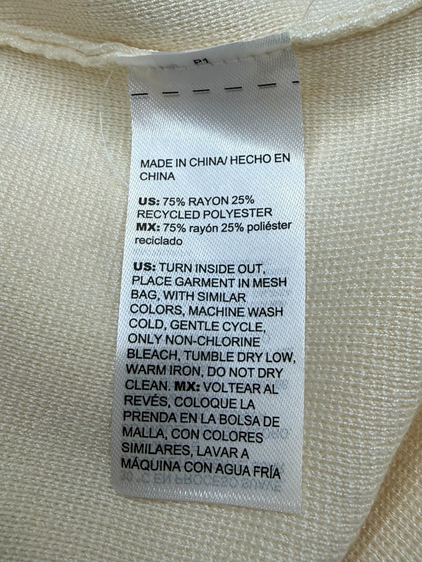 Chico's NWT Cream Drop Rhinestone Cardigan Size XL