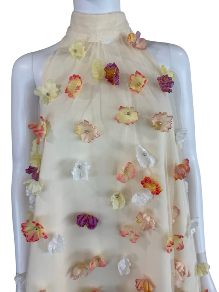 ELLIATT Peach Livia Trapeze Floral Mini Dress Size XS